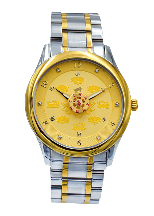 九品蓮花阿彌陀佛心咒腕表（鋼帶版）